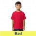 Gildan Softstyle Midweight Youth  gyerek póló red